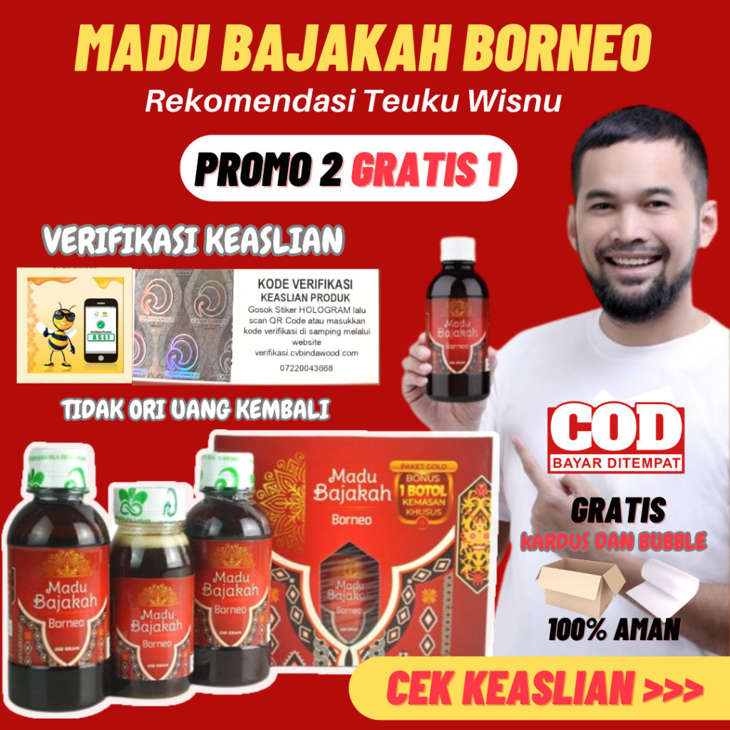 

Madu Bajakah Borneo Teuku Wisnu Ampuh Atasi Benjolan, Kelenjar, Kanker, Miom, Tumor, Kista, Liver, Lambung, Stroke dan Penyakit Kronis Isi 250 Gram (TANPA KOTAK) BACA DIDESKRIPSI