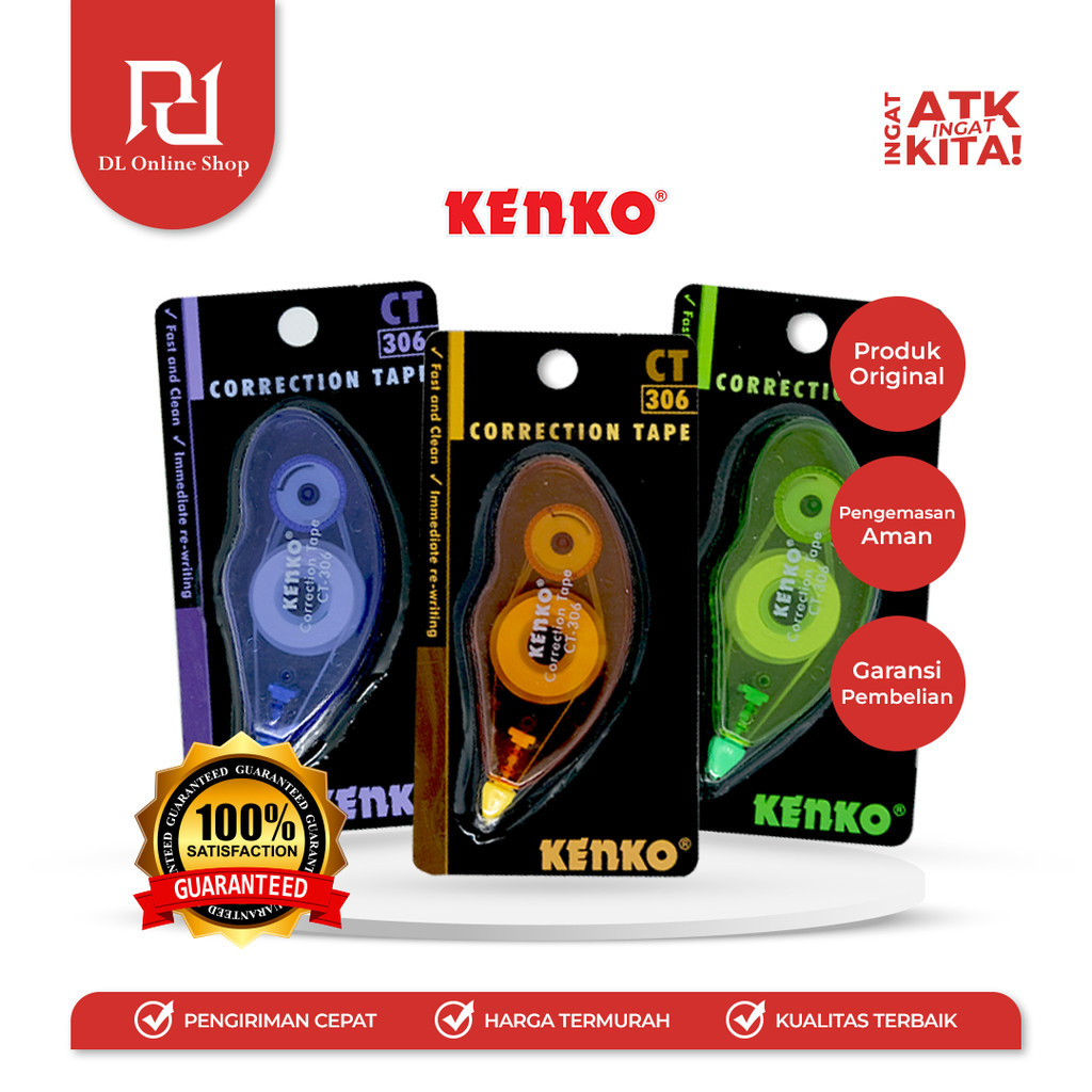 

KENKO PITA KOREKSI/ CORRECTION TAPE CT-306 [6M x 5mm] (1PC)