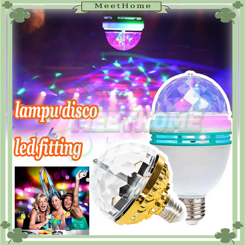 Lampu Disco Putar 7 Warna/Lampu DISKO Putar Disco Full Warna/ Lampu Disko Hias LED Kamar Putar/LED D