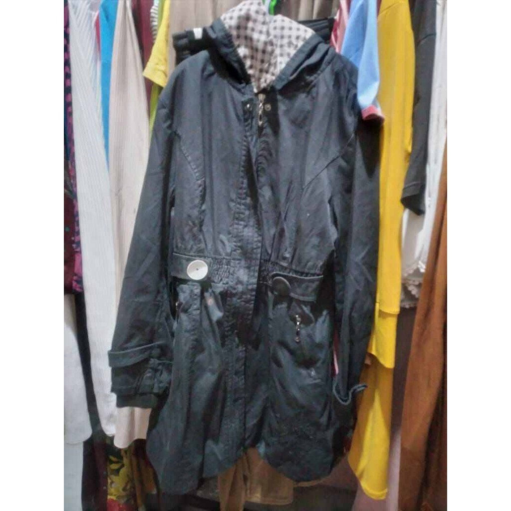 jaket coat hitam wanita