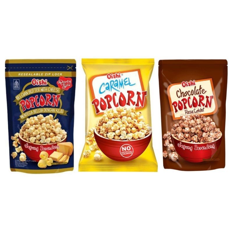 

Oishi Snack Popcorn 100 gr Caramel Cokelat Mentega