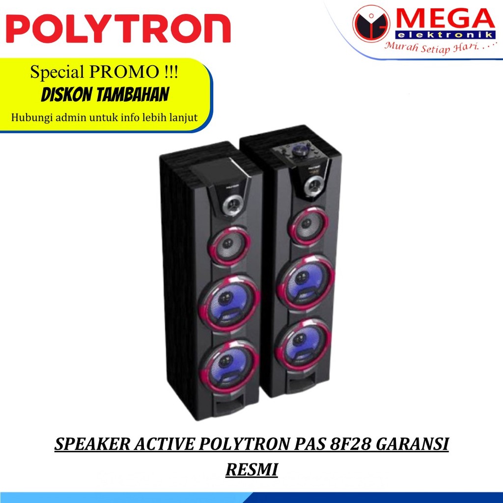 Speaker Aktif Bluetooth Polytron PAS 8FF28 / PAS-8FF28 Karaoke Pas8ff28