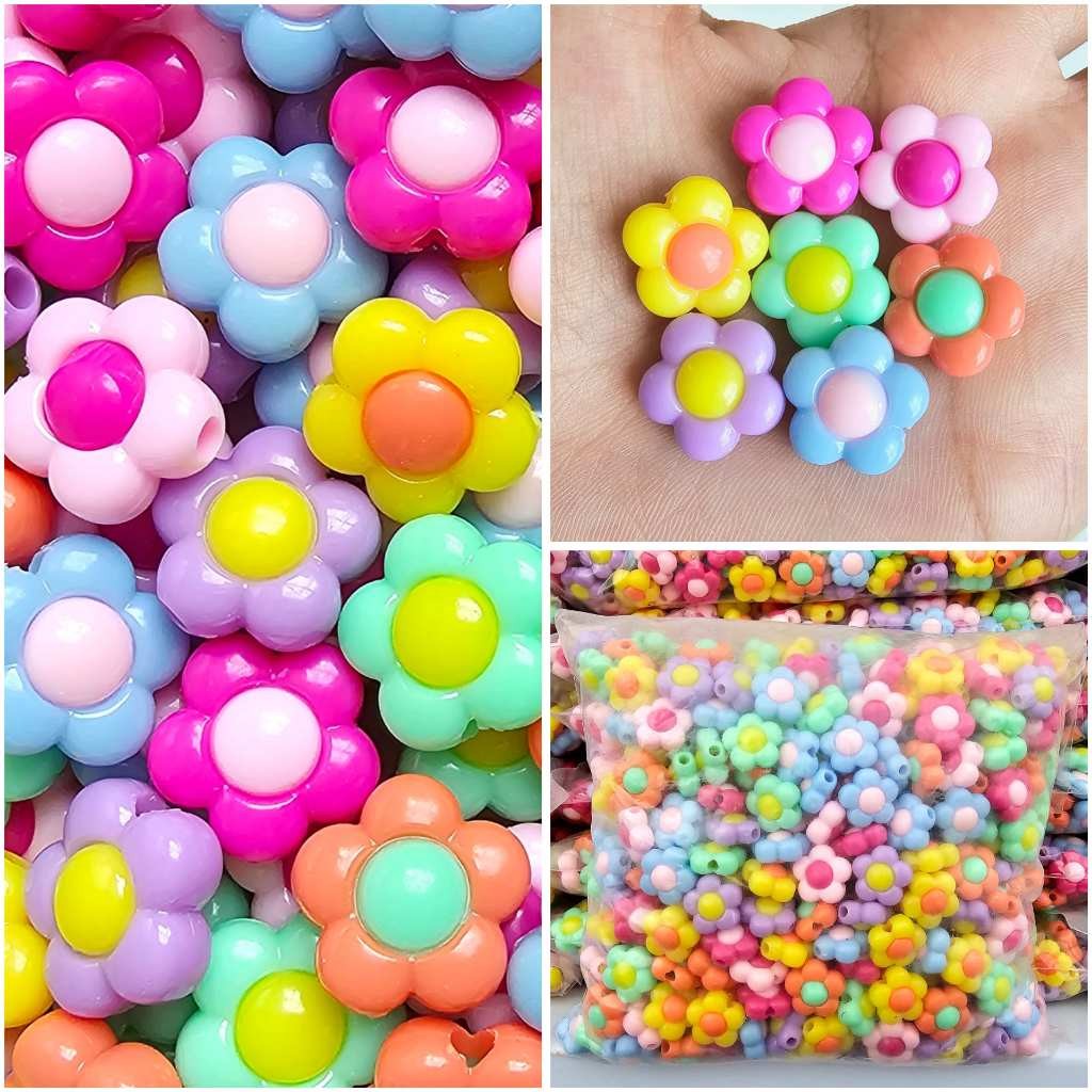 (50gr) Manik Manik Bunga Candy Lucu Korea DIY Beads - BH118