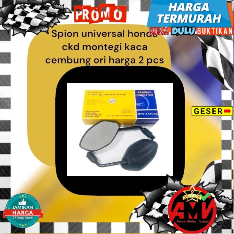 Spion motor ori beat mahkota ckd standar honda kaca cembung