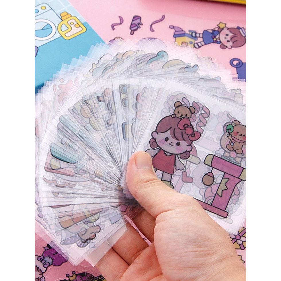 

A534-(1 BOX) Sticker Anak Isi 100 PCS Motif karakter Unik Waterproof Botol Minum Tumblr Kartun Viral Lucu DIY Buku Diary