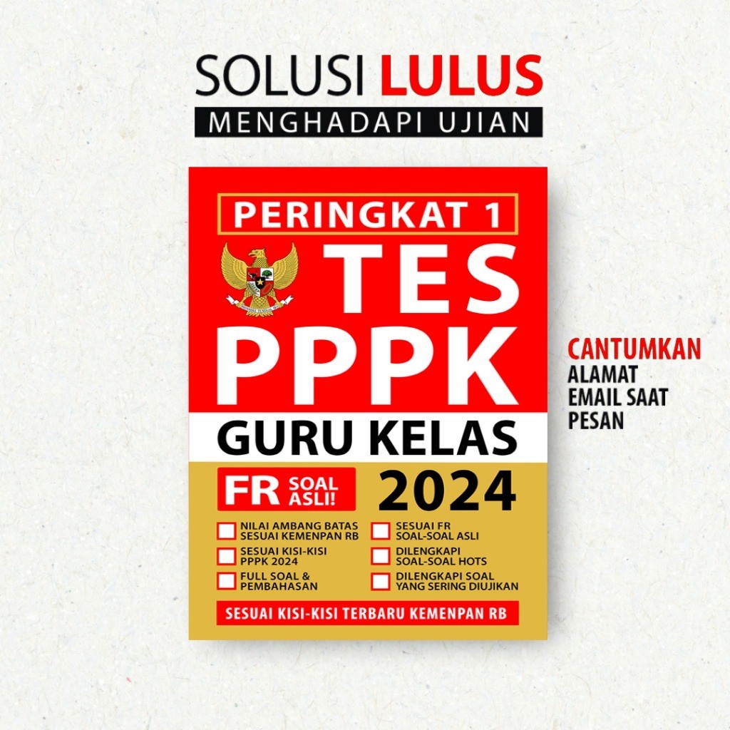 PERINGKAT 1 TES PPPK GURU KELAS SD/MI 2024
