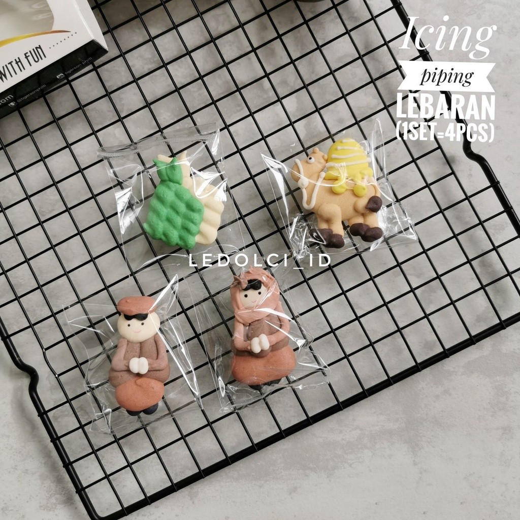 

FIGURIN GULA DEKORASI KUE LEBARAN IDUL FITRI EDIBLE ICING SUGAR ISI 4