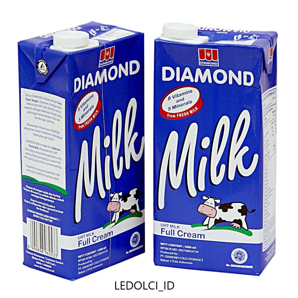

DIAMOND SUSU UHT FULL CREAM 1 L | DIAMOND SUSU UHT KOTAK BIRU 1 L