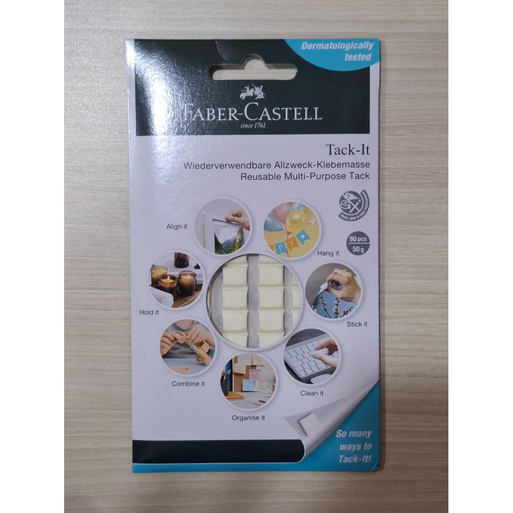 

Adhesive Tack It 50gr / Lem Perekat Serbaguna Faber Castell / Kemasan White Isi 90 pc Tackit