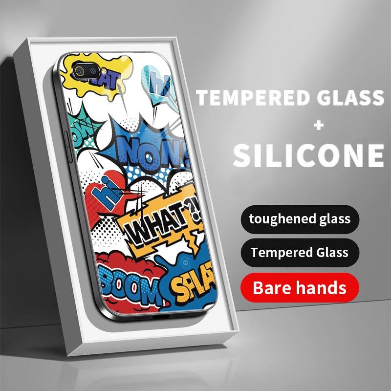 Hard Case Glass Kaca For Realme C2 2019 2020 C53 C20 C11 2021 C12 C15 C21Y C30 C31 C33 2022 2023 C35