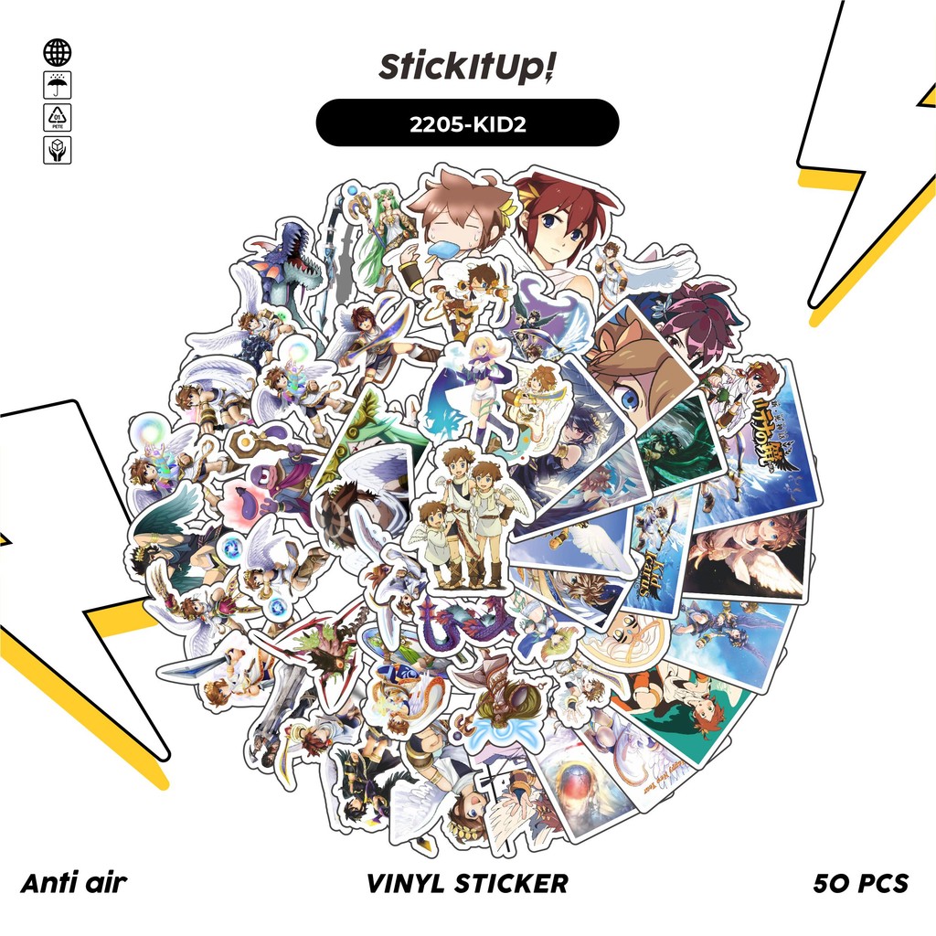 

COD✨ 50 Pcs Stiker Pack GAME SERIES KID ICARUS CHARACTER MIX O2 Lucu Aesthetic Vynil Waterproof untuk Freebies Sticker Buku Journal Casing HP Laptop