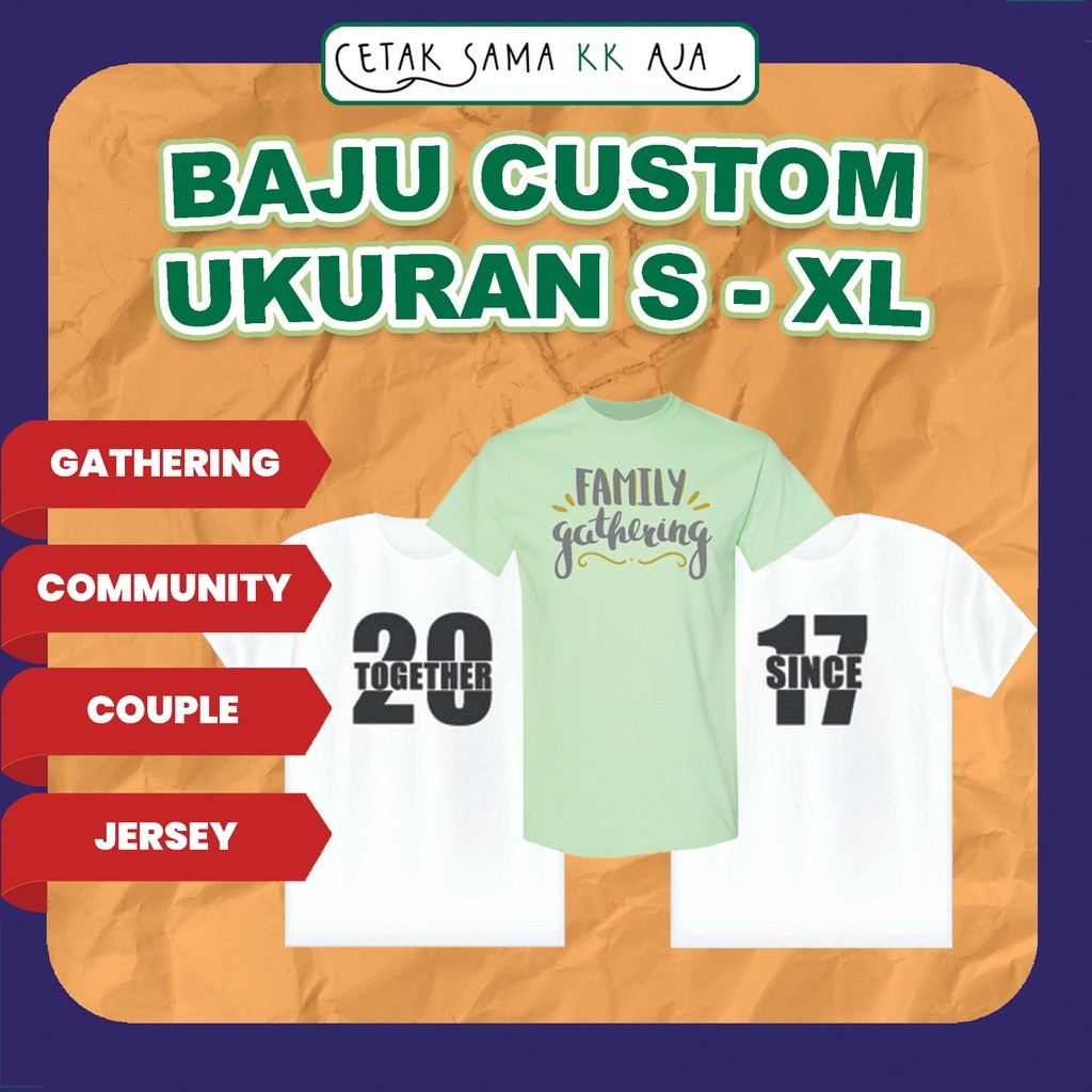 

[FREE DESIGN] BAJU CUSTOM KAOS CUSTOM SABLON S-XL BANYAK WARNA