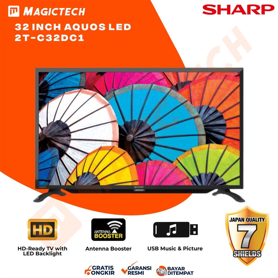 TV LED SHARP AQUOS 32 INCH / 32" 2T-C32DC1i DIGITAL TV
