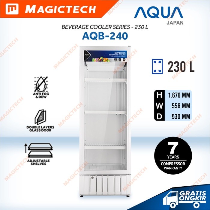 SHOWCASE AQUA 230L AQB-240 DISPLAY COOLER