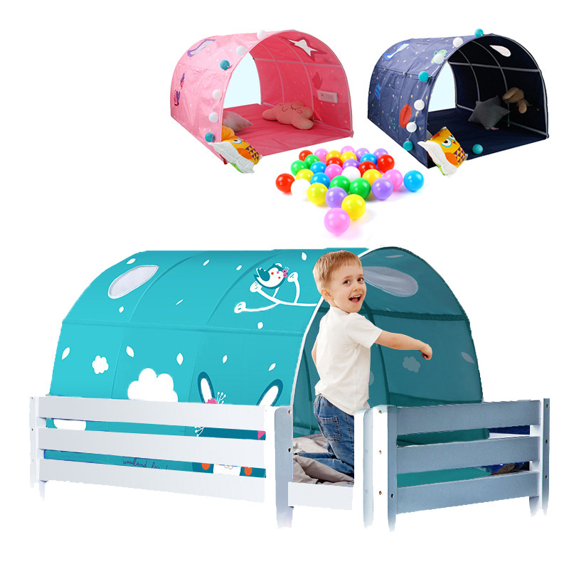 Children Bed Tent Tunnel  Play House Small House Room Decoration Tent Crawling Tunnel Toy Kids Games