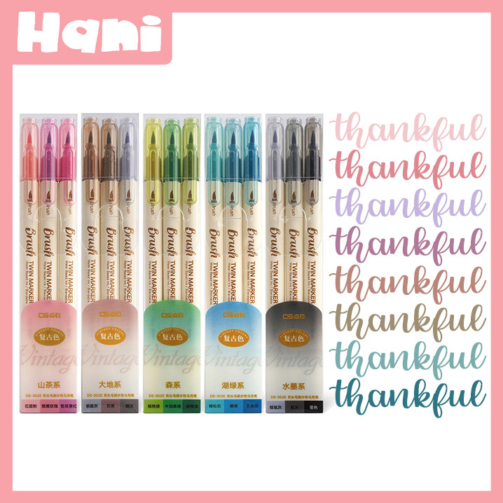 

3pcs Color Brush Pen / Pena Kuas Warna / Soft Brush Pen Set / 12 Warna / Color / Marker Kuas Warna / Brush Pen Double Tip / Colors Pulpen / Pena Kaligrafi / Coloring Markers / Pena Kuas Art Supply / Mewarnai Colorful Alat Tulis barang aesthetic