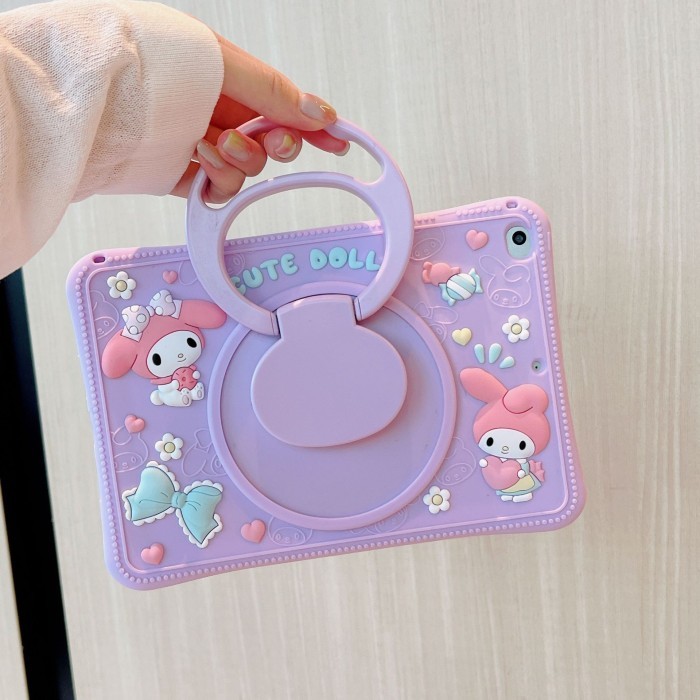 Case Silikon Casing IPAD MINI AIR PRO SANRIO MELODY ANAK SELEMPANG - Ungu, IPAD MINI 4 5