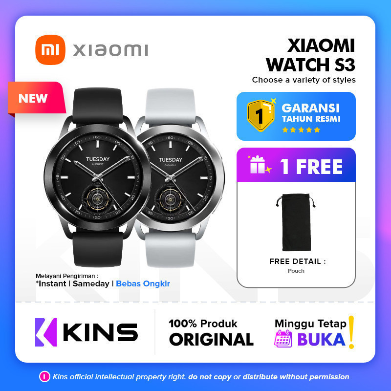 TERBARU Xiaomi Mi Watch S3 Smartwatch 1.43" Amoled