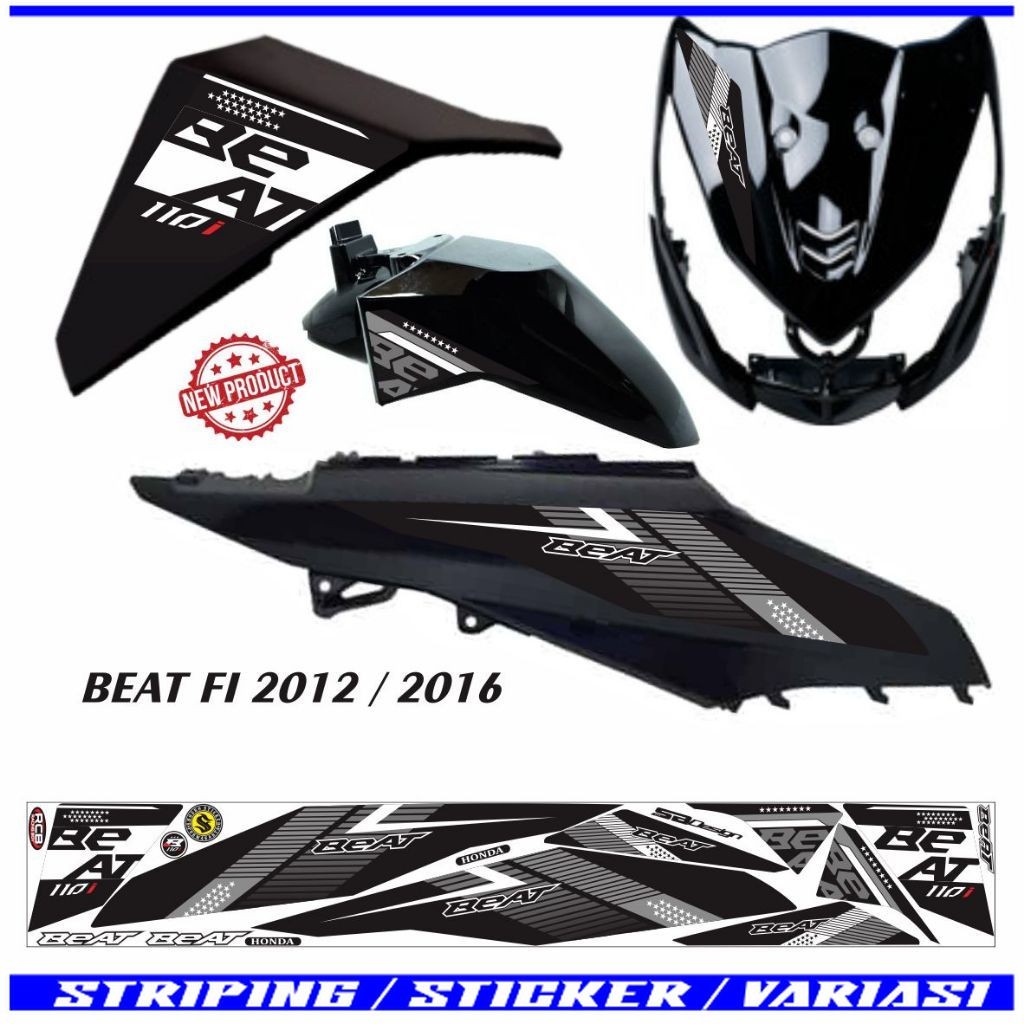 VARIASI LIS MOTIP STIKER STRIPING LIS BEAT FI / BEAT VARIASI LIST