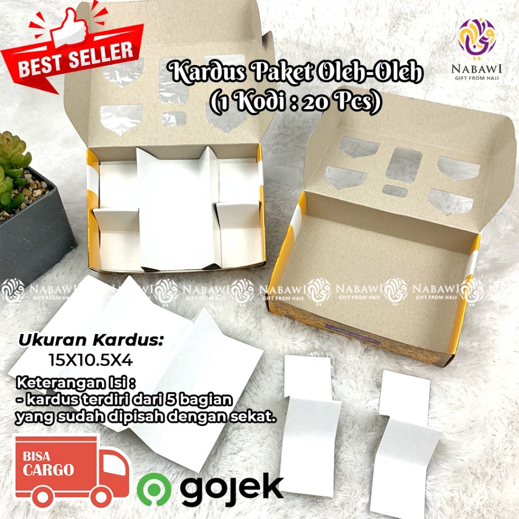 

Kardus Paket Oleh Oleh Haji 20 PCS Oleh Oleh Haji dan Umroh Nabawi Jombang