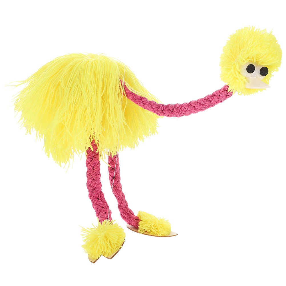 Ostrich Marionette Unique Puppets Toy Funny Figure Craft Kids Toys Animal Crafts for Animals Show Dr