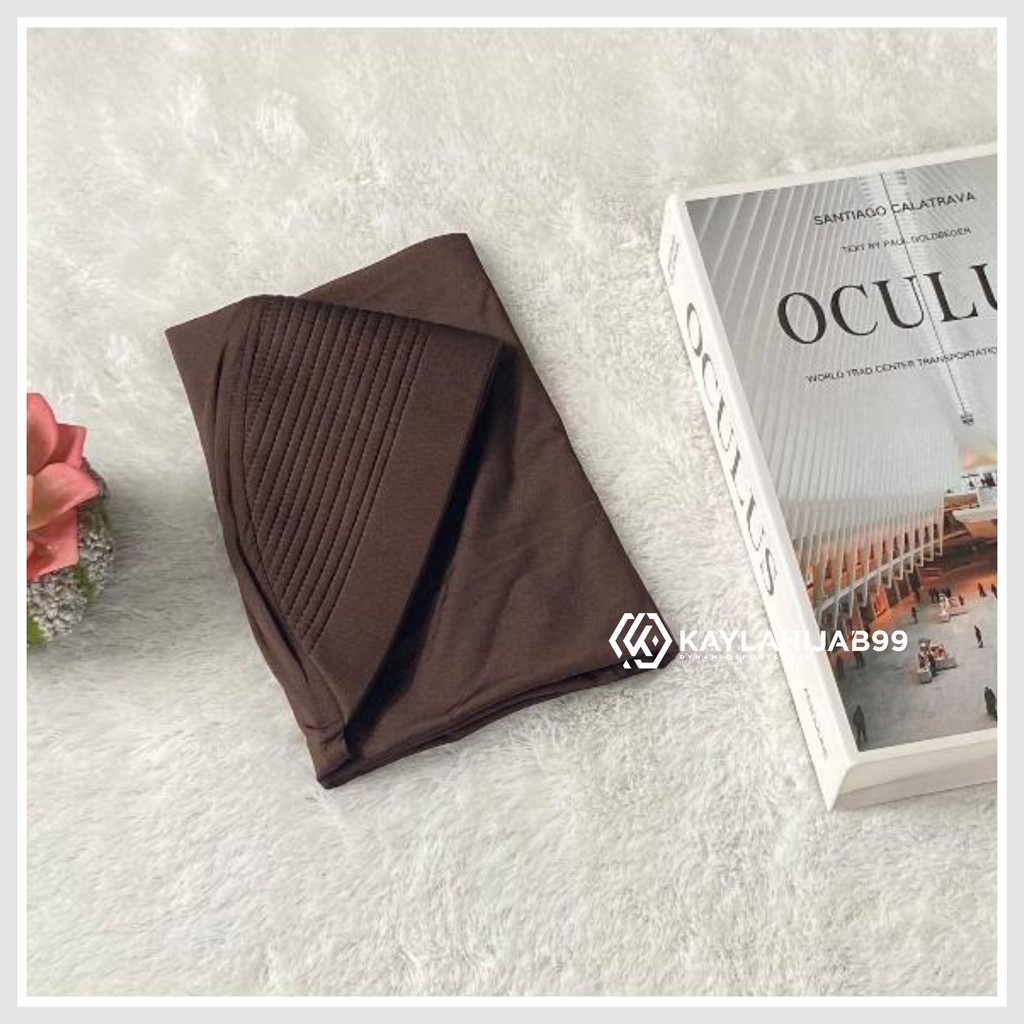 Hijab Sport | Jilbab Bergo Seport Instan | Hijab Voli Kerudung Sekolah Coklat Pramuka Pet Tebal