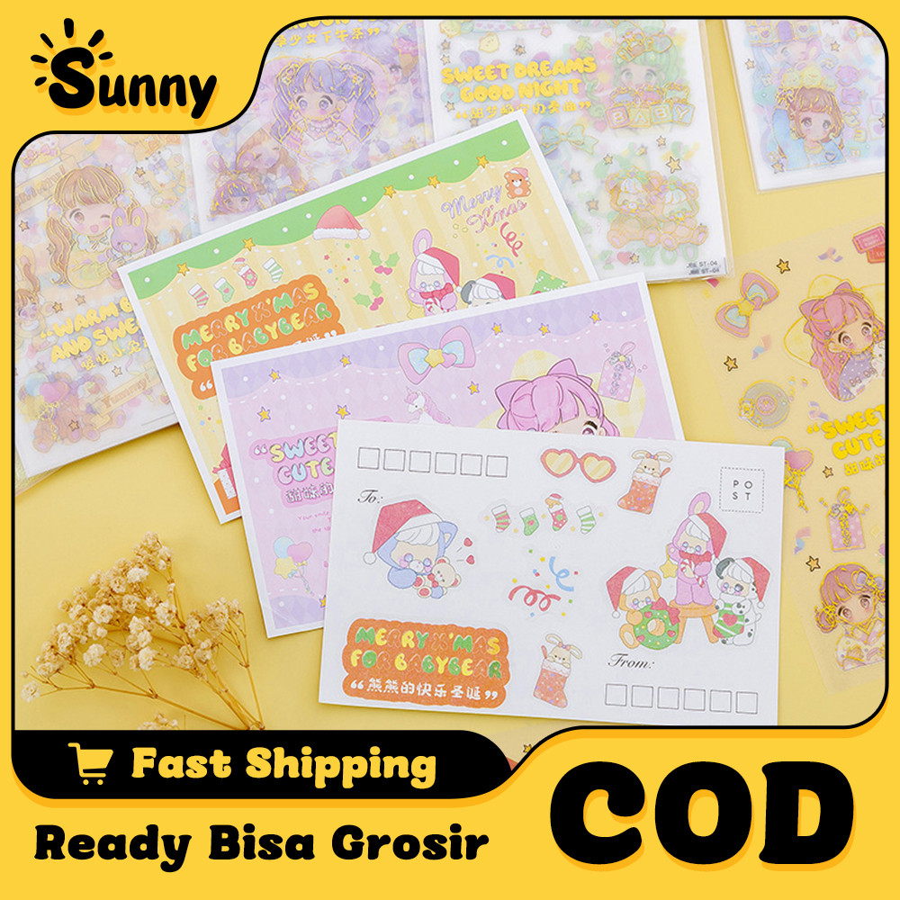 

Stiker Guka Stiker DIY Stiker Kartun Bergambar untuk Dekorasi Scrapbook Bikin Berwarna Handmade