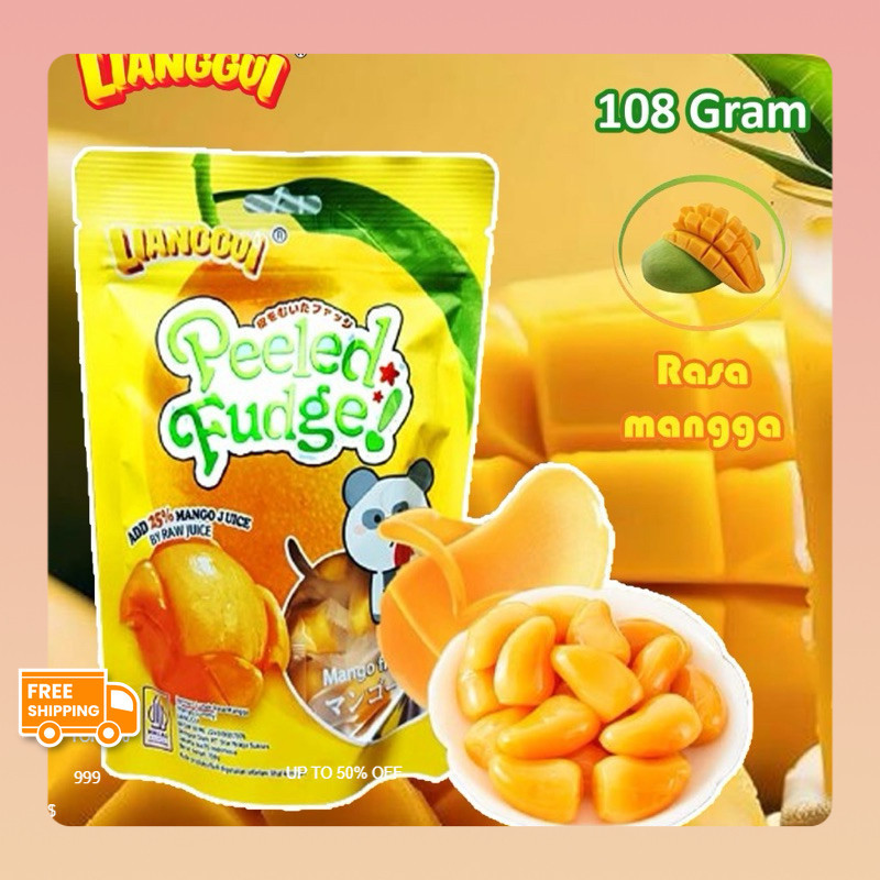

[Makanan viral]HALAL LIANGGUI PERMEN LUNAK VIRAL ANEKA RASA BUAH Peeled Fudge 4 rasa (mangga, jeruk, strawberry, lychee) Jellybean fruity Permen jagung Manis Permen jelly Camilan kantor Camilan santai Pesta makanan Makanan halal Yang manis
