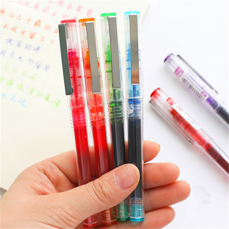 

High Quality Transparent Big Capacity Ink Gel Pen Student School Office Stationery Fine Roller Ball Pen New