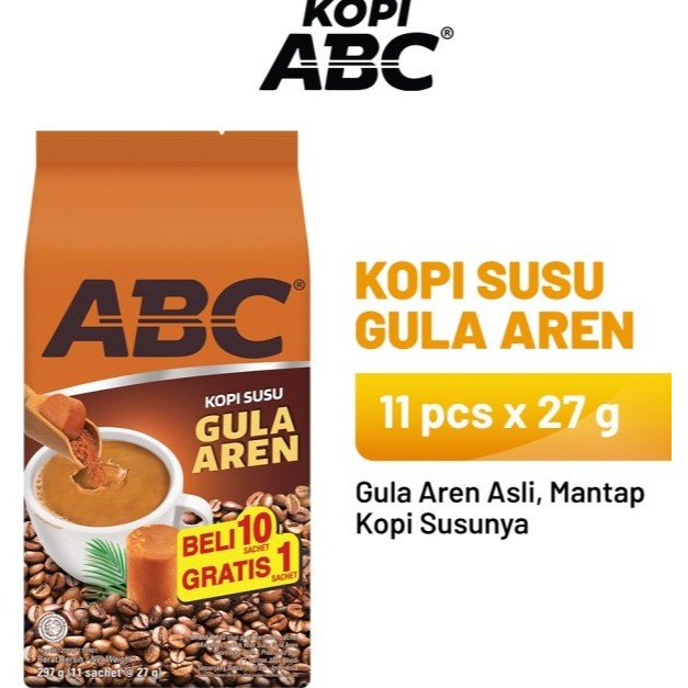 

Abc Kopi Susu Gula Aren 1 Pack ( Isi 11 x 27 Gram )