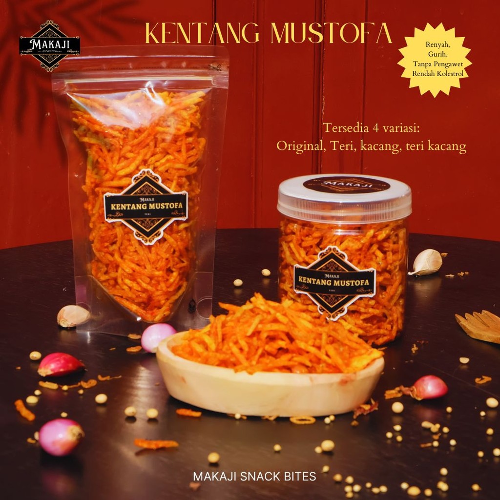 

Kentang Mustofa Original Teri Kacang Ready To Eat Lauk Kering Siap Saji Praktis isi 100g 200g Toples Standing Pouch Toples Makanan Sehat Gurih Manis Pedas