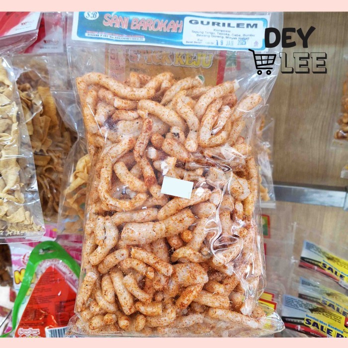 

Kerupuk Gurilem Pedas 100g SANI BAROKAH Cemilan Snack Bandung