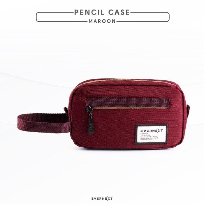 

[Best] Kotak Pensil Pria Wanita EVERNEXT Pencil Case Bahan Cordura - maroon, 23 x 6 x 12cm