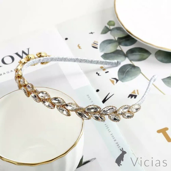 BAN19 - Bando SWAROVSKI Stone / Bandana Pesta Korea IMPORT - Model A