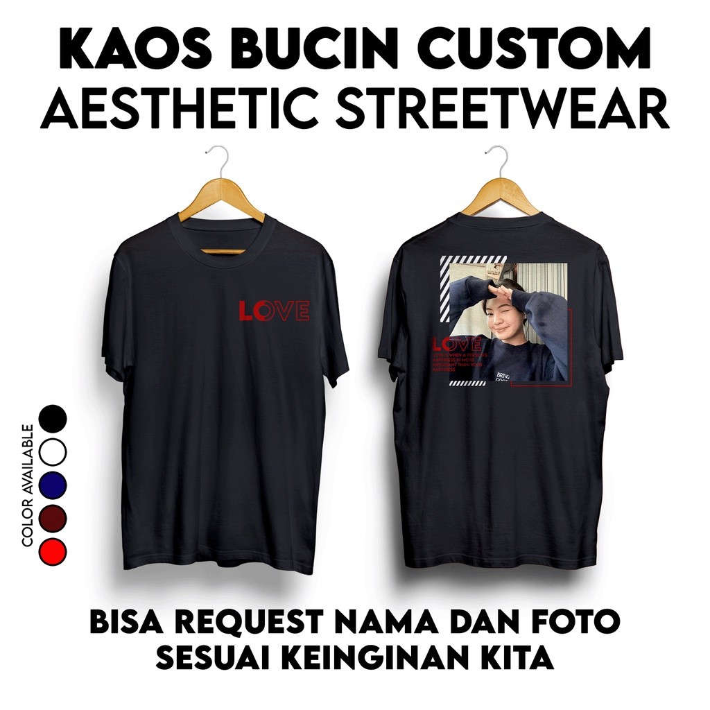 Kaos Custom / Kaos Custom Foto / Kaos Bucin / baju custom foto / custom kaos / sablon kaos / custom 