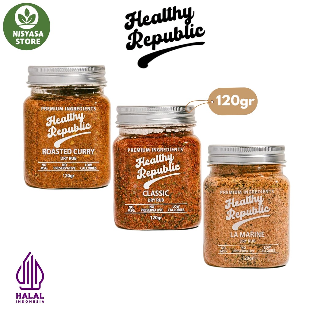 

Healthy Republic Bumbu Marinasi Serba Guna Rendah Kalori Rendah Lemak Spices 120Gram