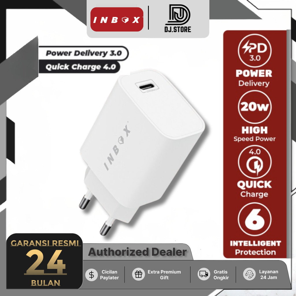 INBOX PDA-5 Charger 20W PD 3.0 QC 4.0 Power Delivery Adaptor Adapter