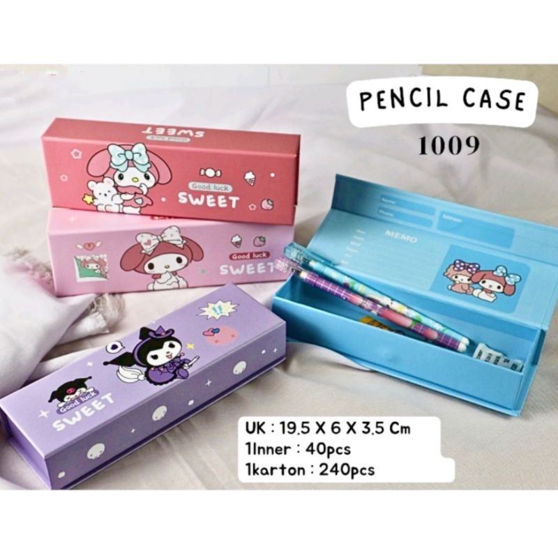 

Ecer Tepak / Tempat Pensil Box Sanrio Kuromi Magnet / Kotak Pensil