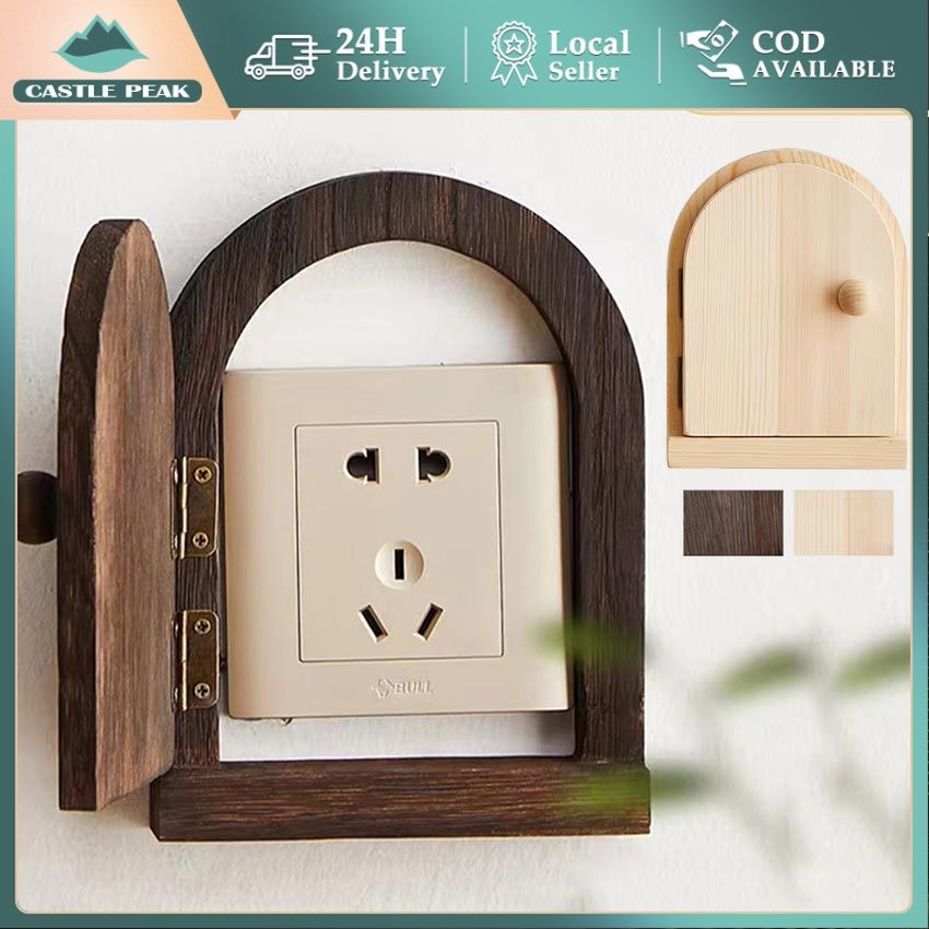 Frame Saklar Kayu Pengaman Stop Kontak Colokan / Penutup Stop Kontak Listrik / Listrik Cover Pelindu