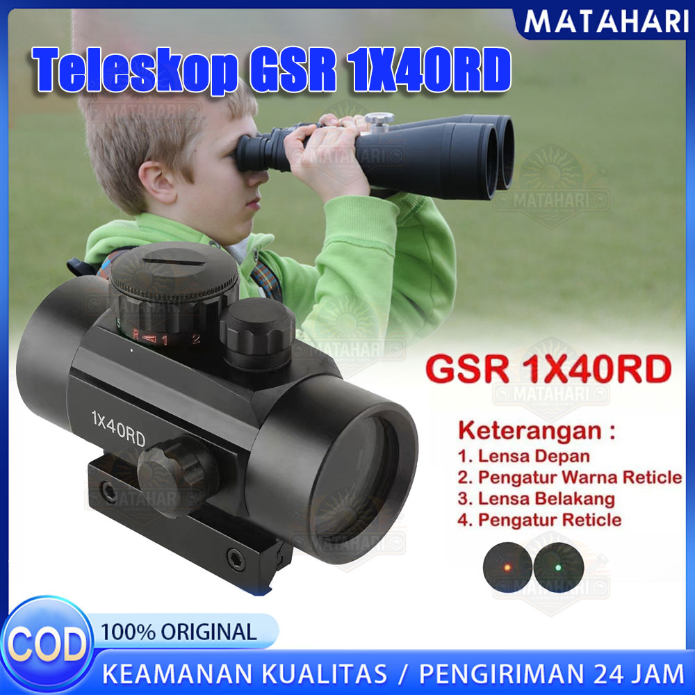 Teleskop GSR 1X40RD / Teleskop Bushnell 1x40 Green dot hologram metal RD / Red dot 1X40 / REDOT 1X40