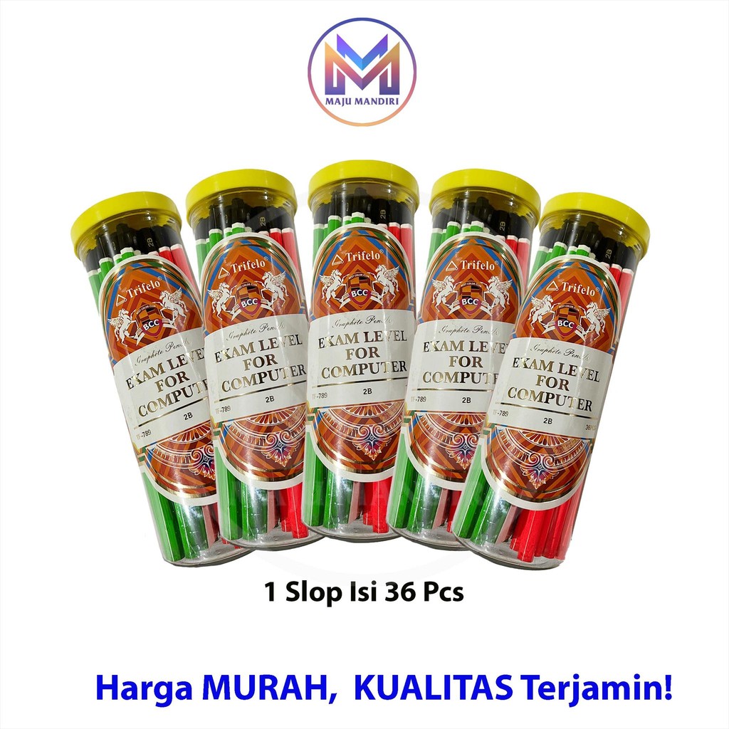 

Ay00! Pensil Kayu Trifelo Slop Isi 36 pcs / Pensil Tabung TF 789 2B Metali