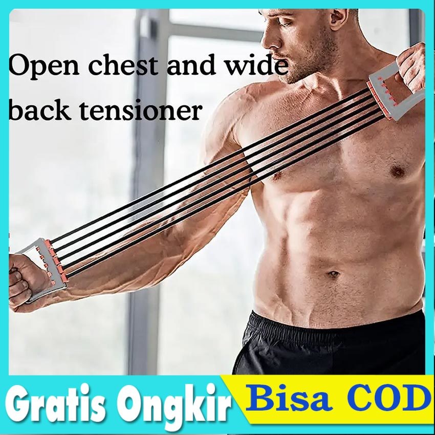 Chest Expander 5 Per Spring Chest Pull Expander Per Besar Bahu Dada Otot Tangan Speeds / Alat Fitnes