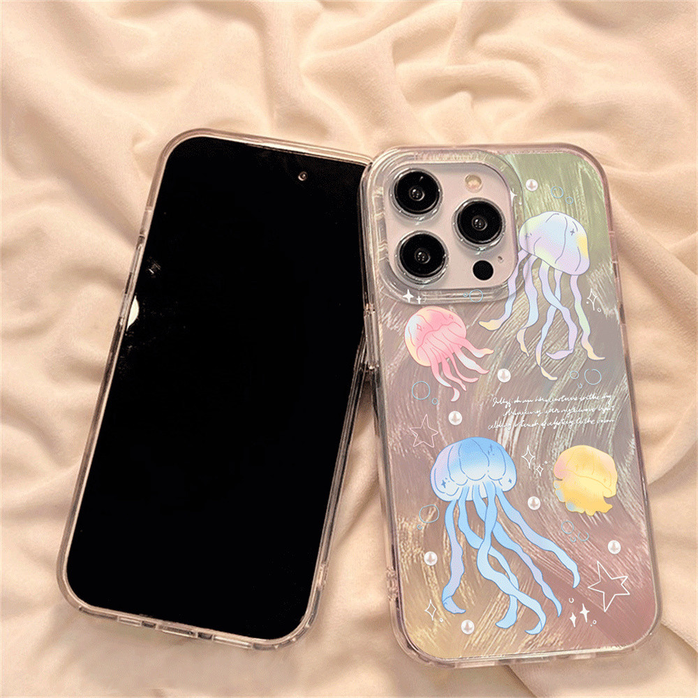 CUCI GUDANG Gradient Jellyfish CASE HP OPPO A3X A60 A79 A18 A38 A78 A58 Reno 8T A57 2022 A17 A16