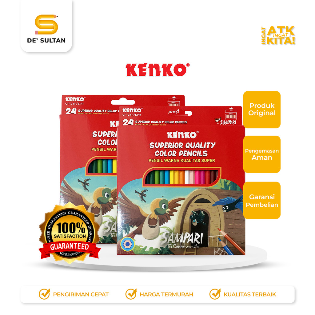 

KENKO PENSIL WARNA/ COLOR PENCIL CP-24F-SPR SAMPARI (1SET)