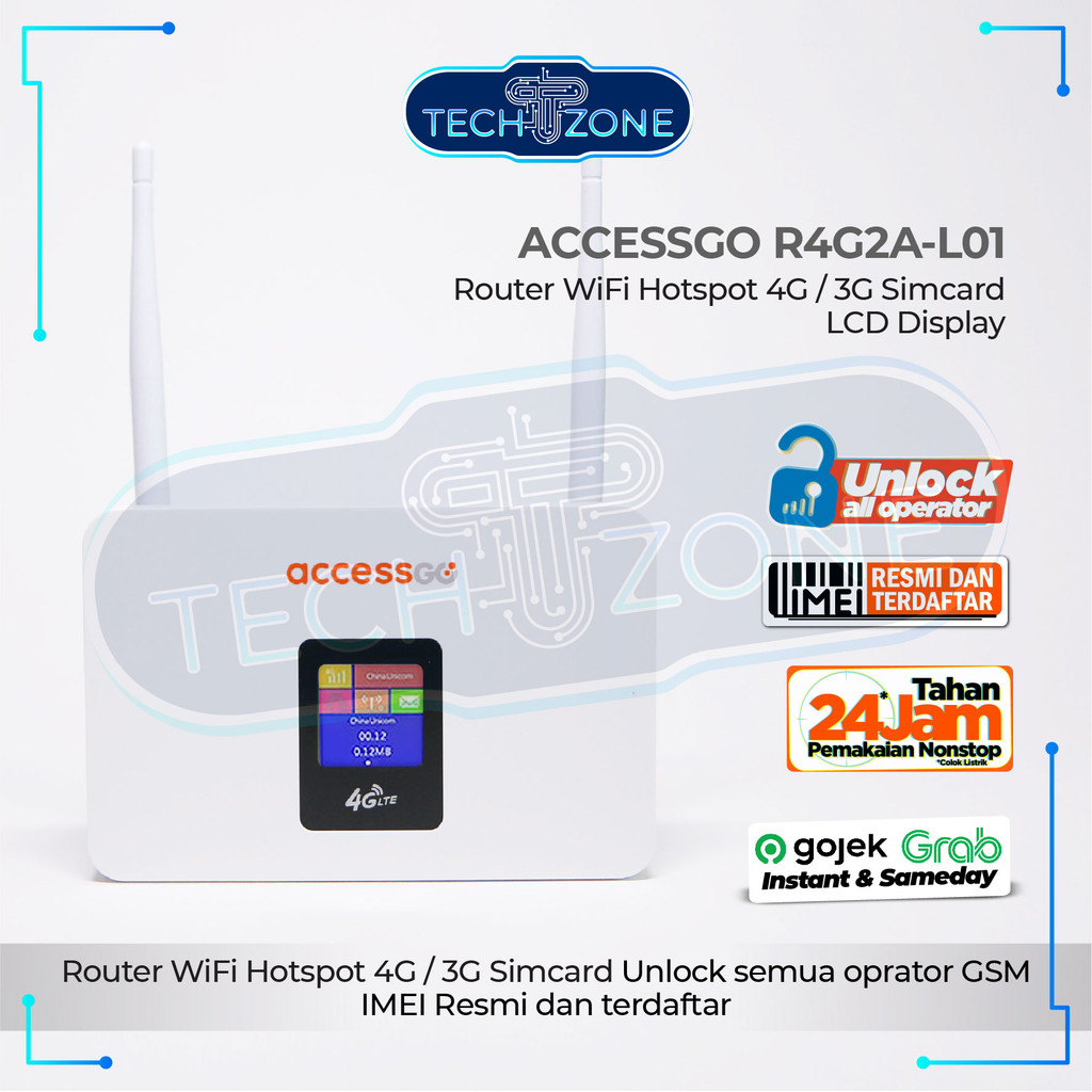 Router Wifi Sim Card 4G Costum IMEI AccessGo R4G2A L01 - Tech.Zone ORIGINAL BERGARANSI