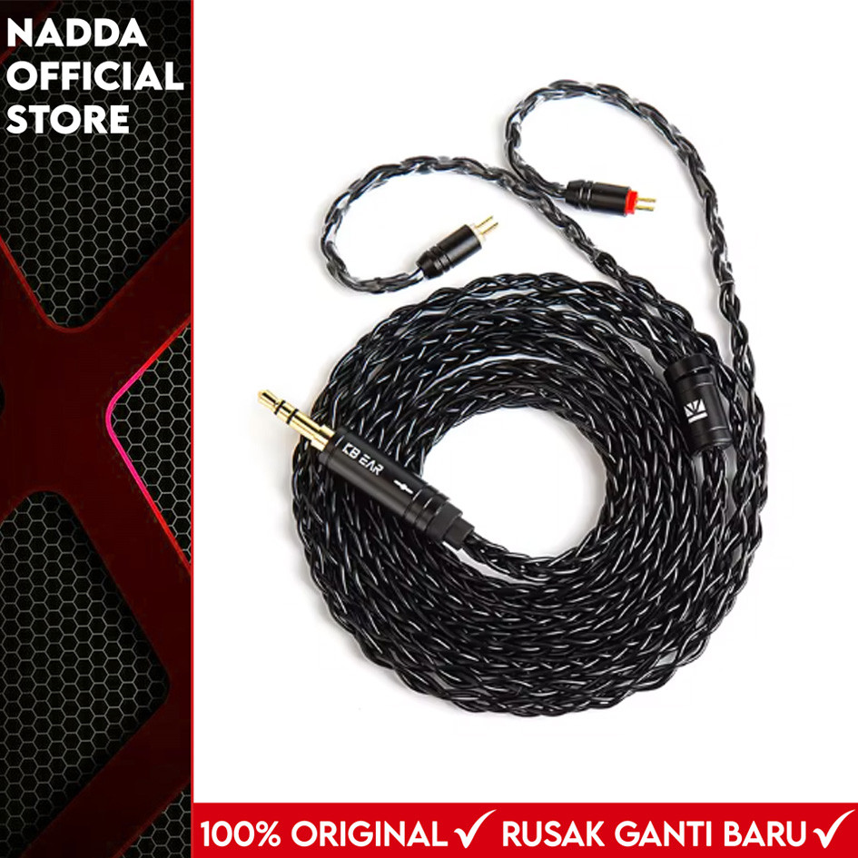 KBEAR ST12 8 Core 4N OFC Silver Plated Kabel Earphone IEM Upgrade Cable