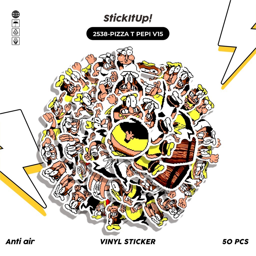 

COD✨ 50 Pcs Stiker PIZZA T PEPI V15 Lucu Anti Air Untuk Dekorasi Notebook Sepeda Skateboard Handphone DIY