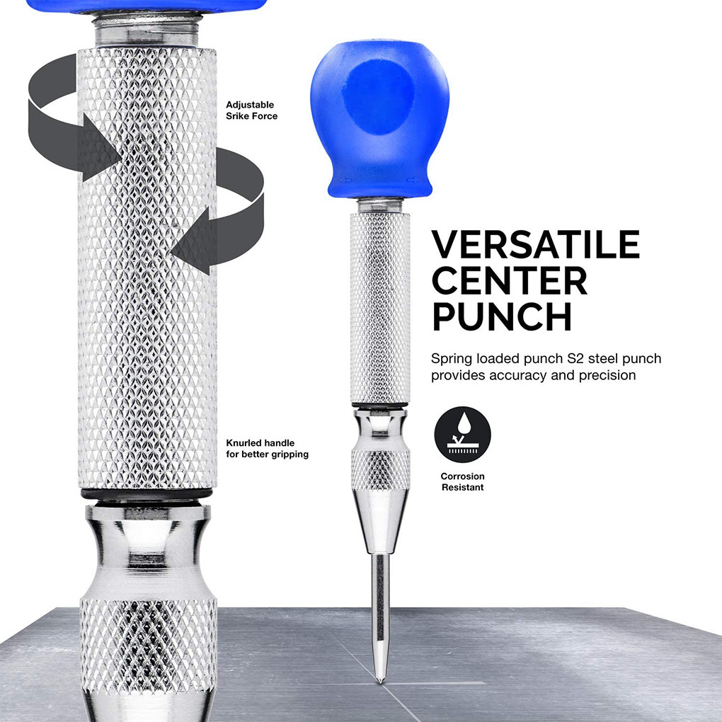 

Center Punch Pin Handheld Woodwork Marking Hole Puncher Alloy Steel Punching Breaker Survival Breaking Dent Marker