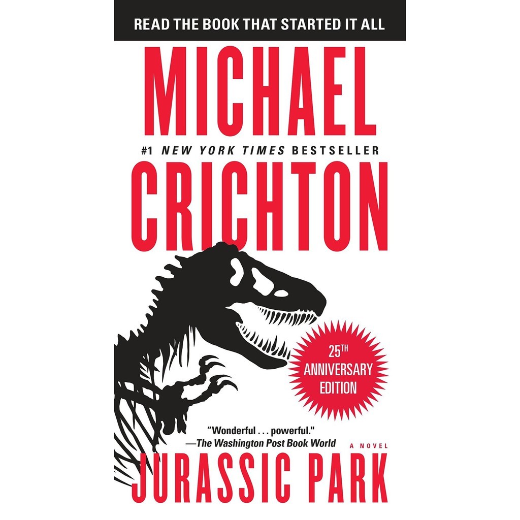 Novel best seller Jurassic Park A Novel by Michael Crichton