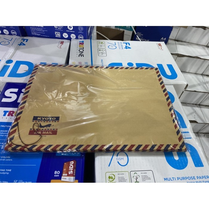 

Amplop Tali Coklat Lamaran Kerja Airmail 310 Folio F4 (1 pak isi 10lb)